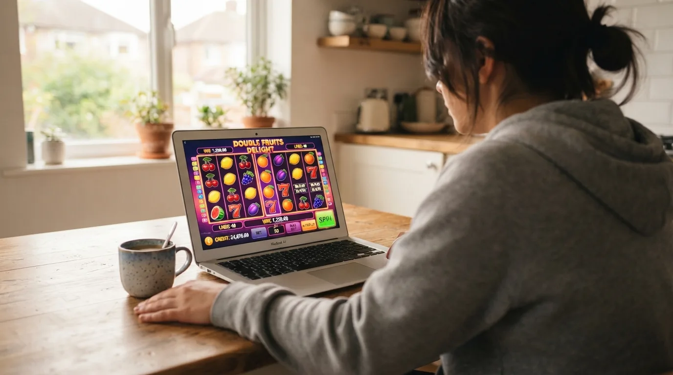 Het demoscherm van Club 2000 Deluxe op een onafhankelijk platform met fun-credits, de Twin Player-modus actief en de inzetknoppen zichtbaar