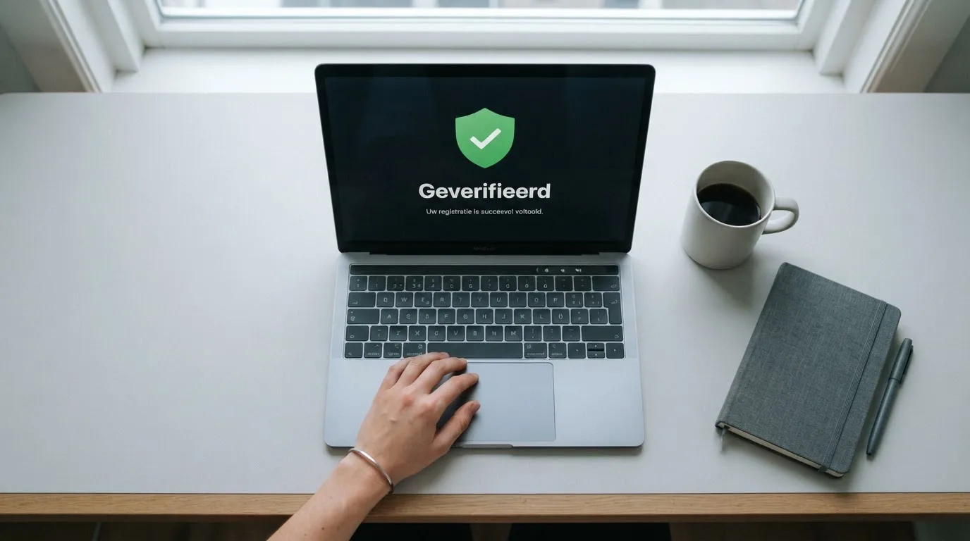 Een Ksa-vergunningsdocument met het Cruks-register op een scherm